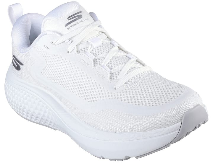 Skechers Womens Go Run Supersonic Max White/Silver Skechers