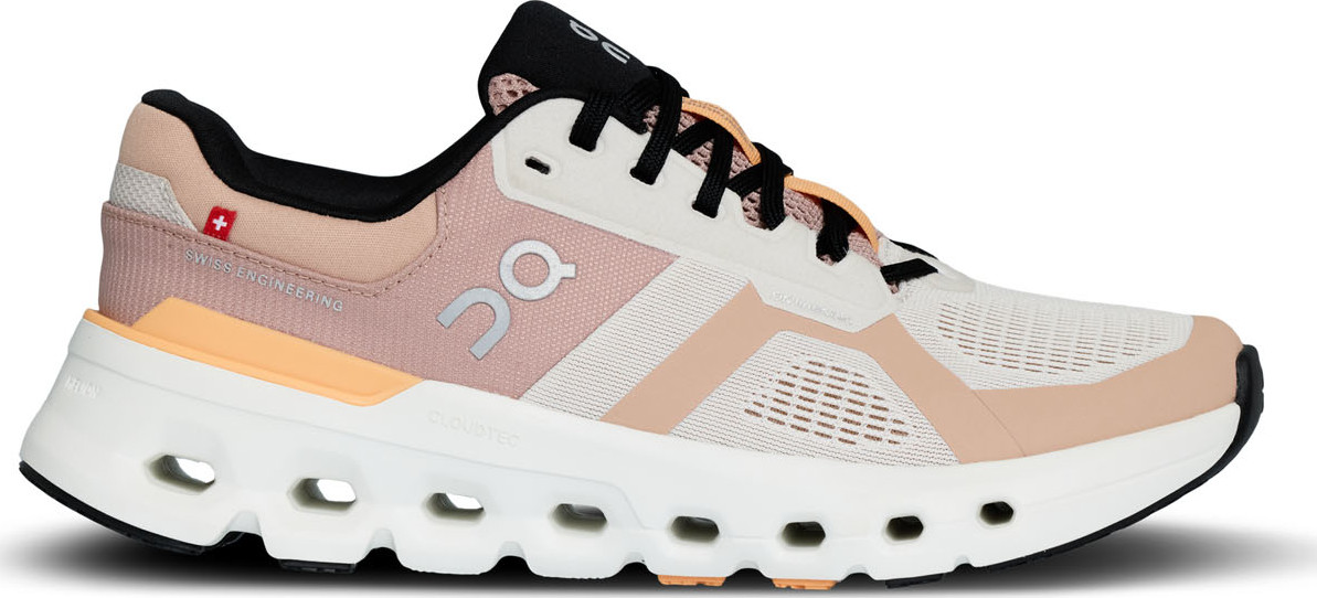 On Women's Cloudrunner 2 Wide Pearl/Tangerine Laufschuhe 37.5