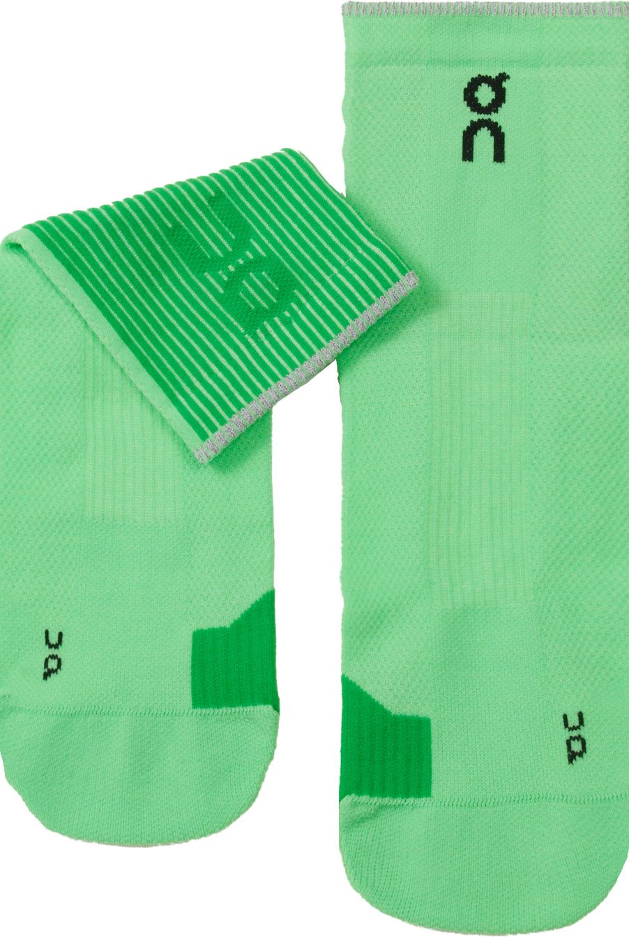 On Unisex Performance Run Sock Mid Honeydew/Parsley