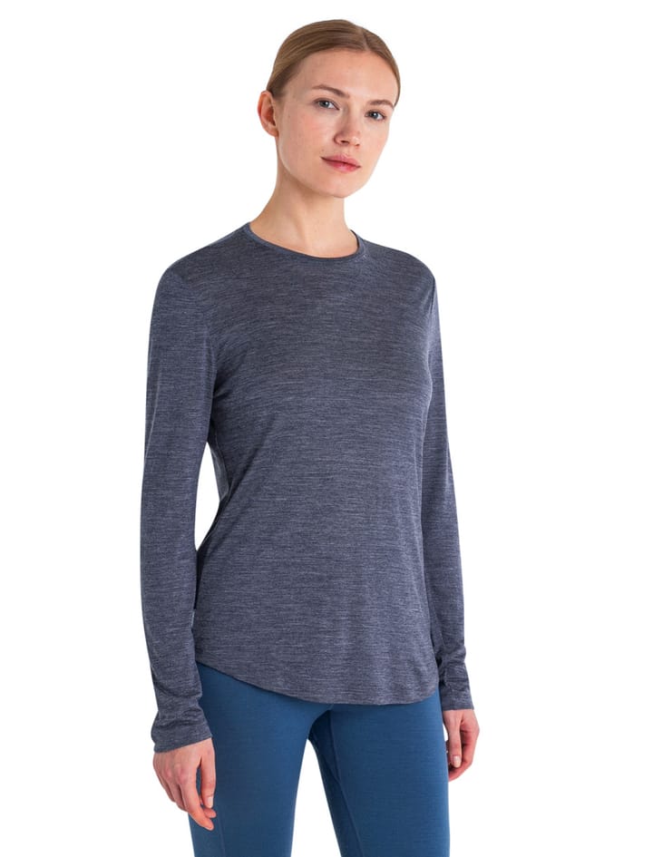 Icebreaker Women's Merino 125 Cool-Lite Sphere III Long Sleeve Tee Midnight Navy Heather Icebreaker