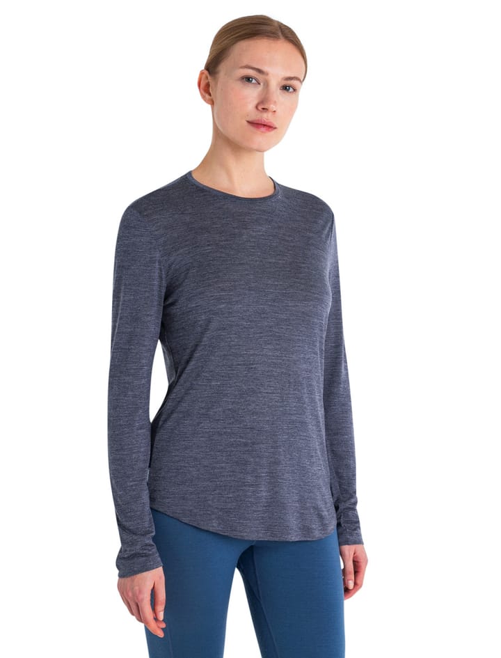 Icebreaker Women Merino 125 Cool-Lite™ Sphere Iii Ls Tee Midnight Navy Heather Icebreaker