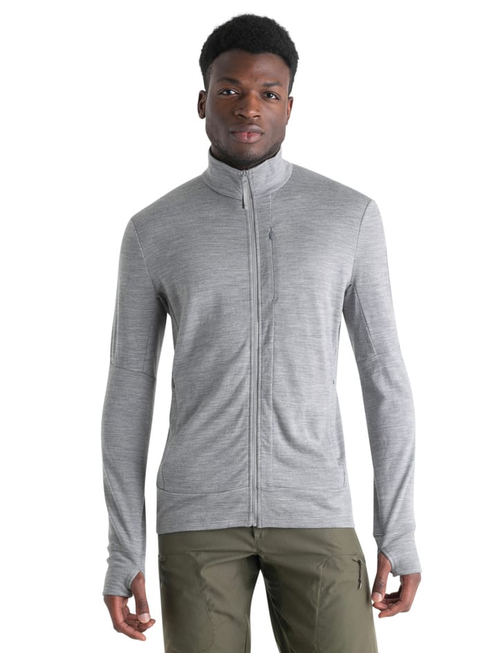 Icebreaker Men Merino 260 Quantum Iv Ls Zip Metro Heather Icebreaker