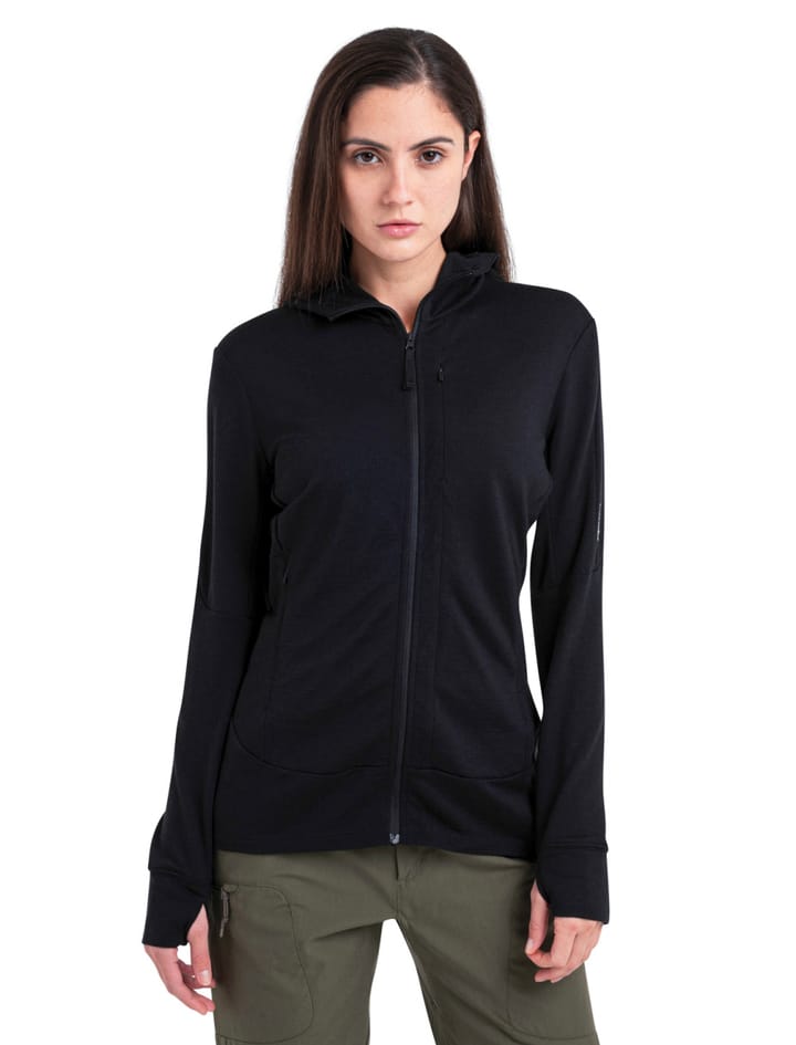 Icebreaker Women Merino 260 Quantum Iv Ls Zip Hoodie Black Icebreaker