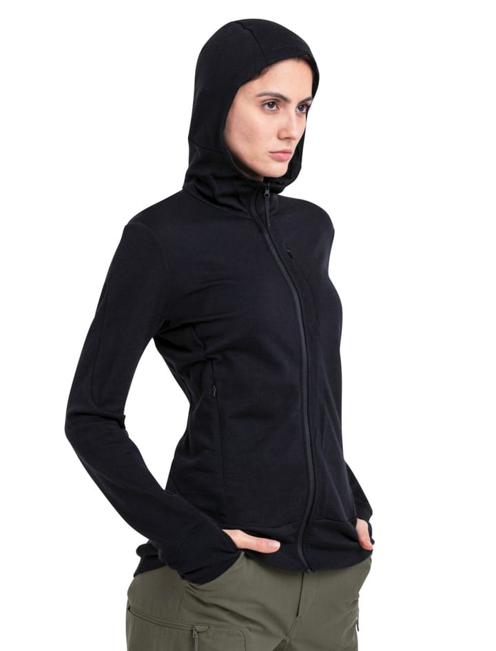 Icebreaker Women Merino 260 Quantum Iv Ls Zip Hoodie Black Icebreaker