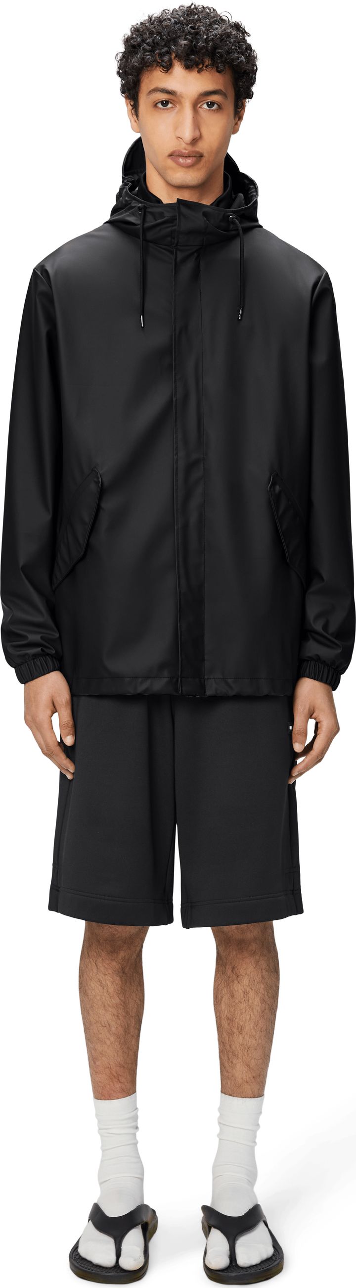 Rains Unisex Fishtail Jacket W3 Black Rains Rains Unisex Fishtail Jacket W3 Black Rains