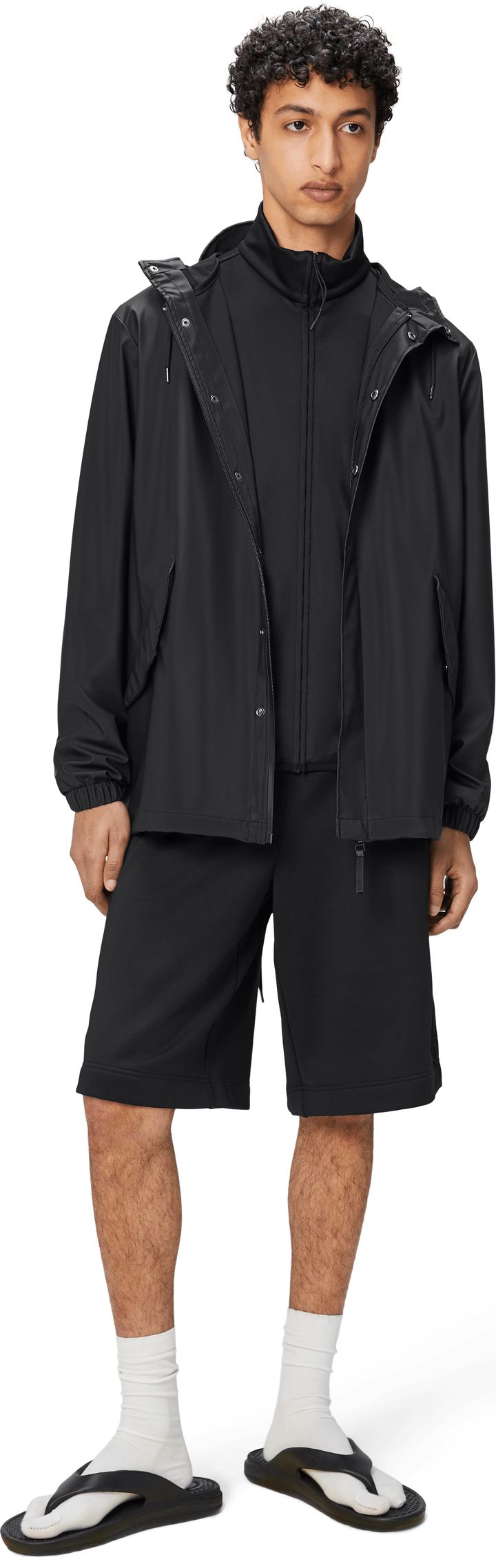 Rains Unisex Fishtail Jacket W3 Black Rains