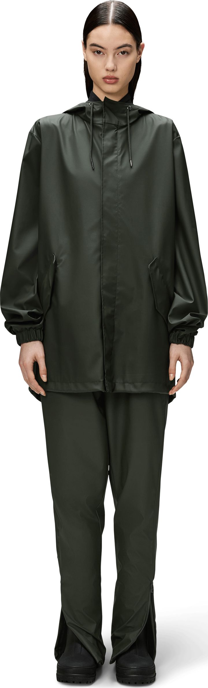 Rains Unisex Fishtail Jacket W3 Green Rains