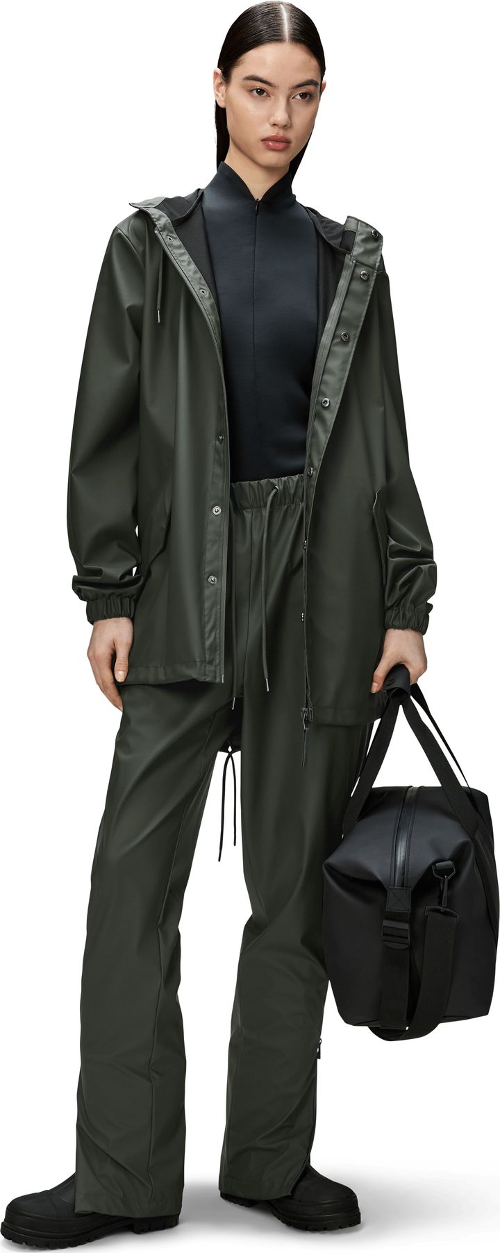 Rains Unisex Fishtail Jacket W3 Green Rains
