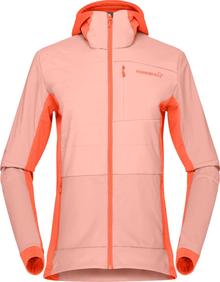 Norrøna Women's Falketind Alpha90 Insulated Zip Hood Orange Alert/Peach Amber Norrøna Norrøna Women's Falketind Alpha90 Insulated Zip Hood Orange Alert/Peach Amber Norrøna