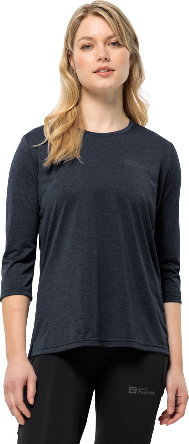 Jack Wolfskin Women's Crosstrail 3/4 Tee Night Blue Jack Wolfskin Jack Wolfskin Women's Crosstrail 3/4 Tee Night Blue Jack Wolfskin