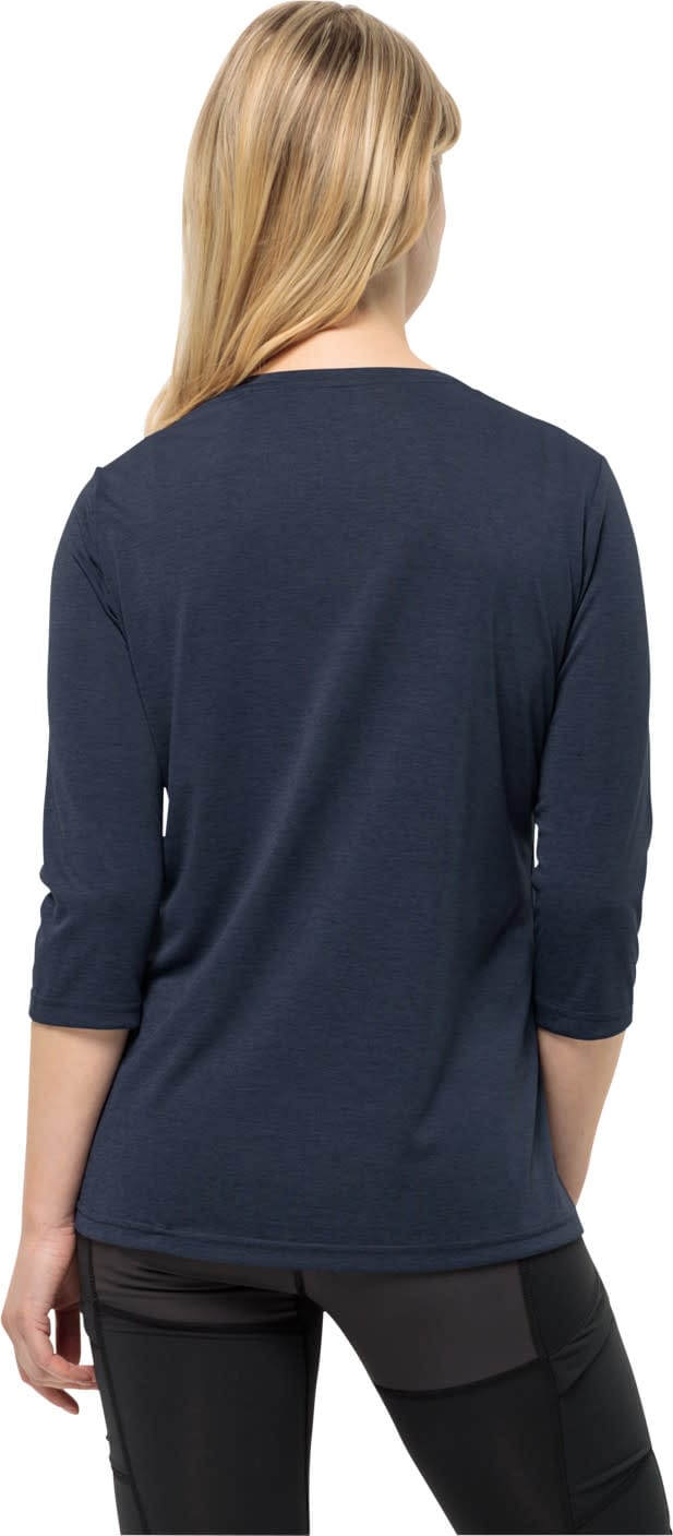 Jack Wolfskin Women's Crosstrail 3/4 Tee Night Blue Jack Wolfskin Jack Wolfskin Women's Crosstrail 3/4 Tee Night Blue Jack Wolfskin