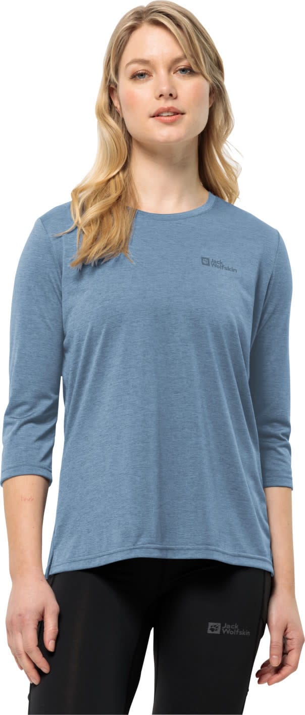 Jack Wolfskin Women's Crosstrail 3/4 Tee Elemental Blue Jack Wolfskin Jack Wolfskin Women's Crosstrail 3/4 Tee Elemental Blue Jack Wolfskin