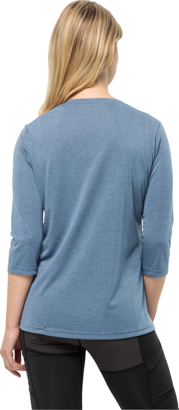 Jack Wolfskin Women's Crosstrail 3/4 Tee Elemental Blue Jack Wolfskin Jack Wolfskin Women's Crosstrail 3/4 Tee Elemental Blue Jack Wolfskin