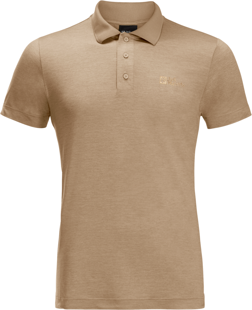 Jack Wolfskin Men's Travel Polo Sand Storm Kortermede trøyer S