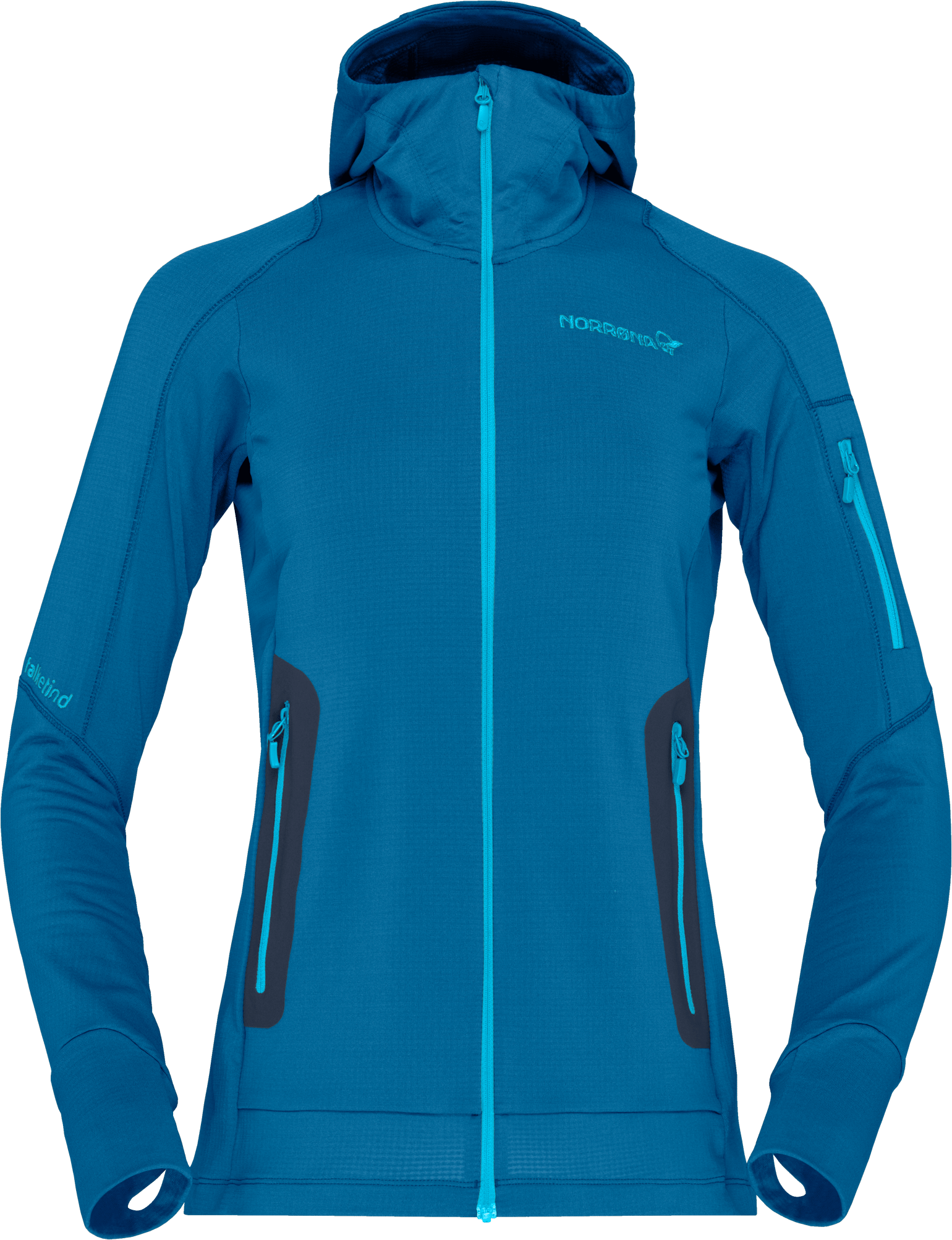 Norrøna Women's Falketind Power Grid Hood Mykonos Blue