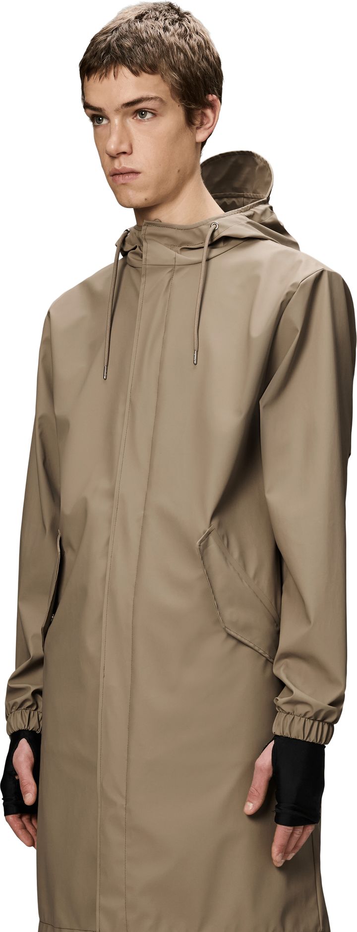 Rains Unisex Fishtail Parka Beige Rains Rains Unisex Fishtail Parka Beige Rains