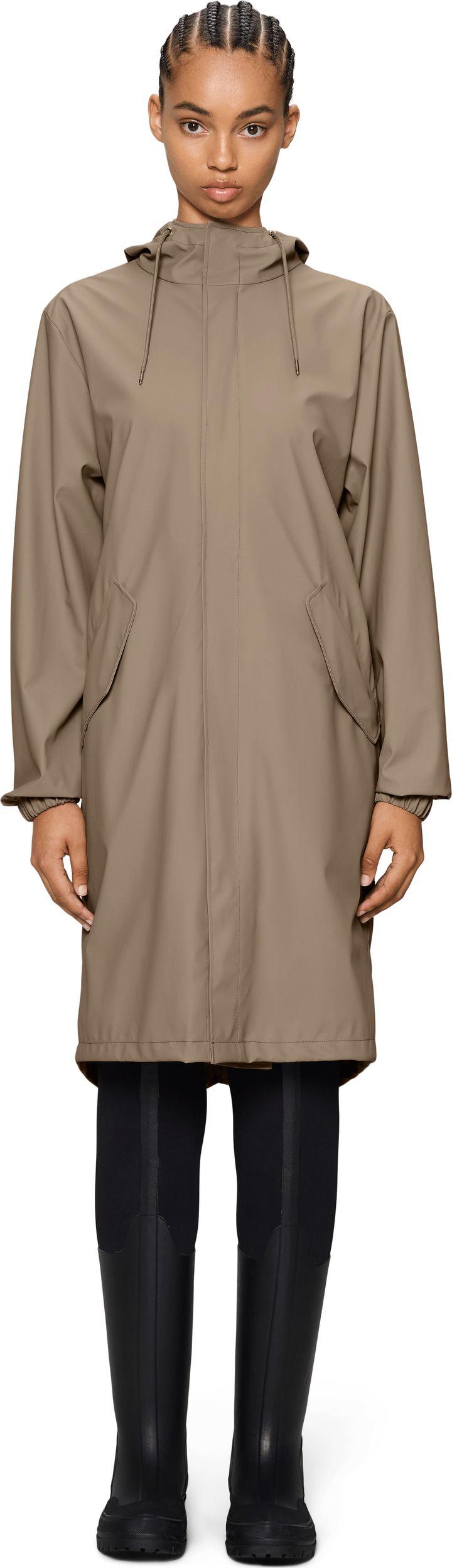 Rains Unisex Fishtail Parka Beige Rains