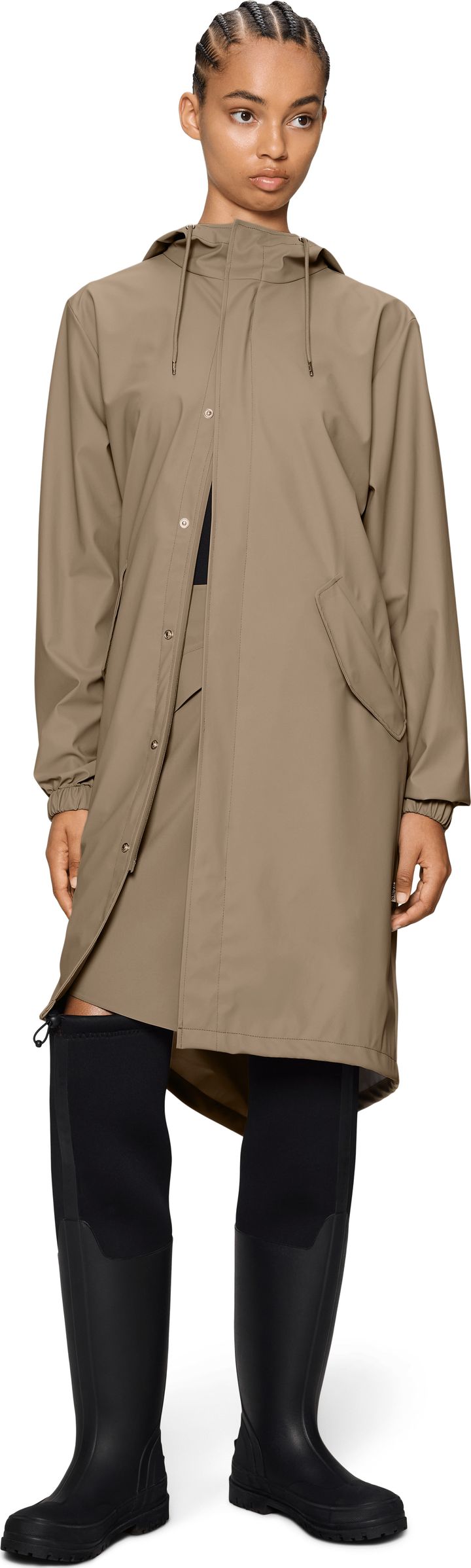 Rains Unisex Fishtail Parka Beige Rains