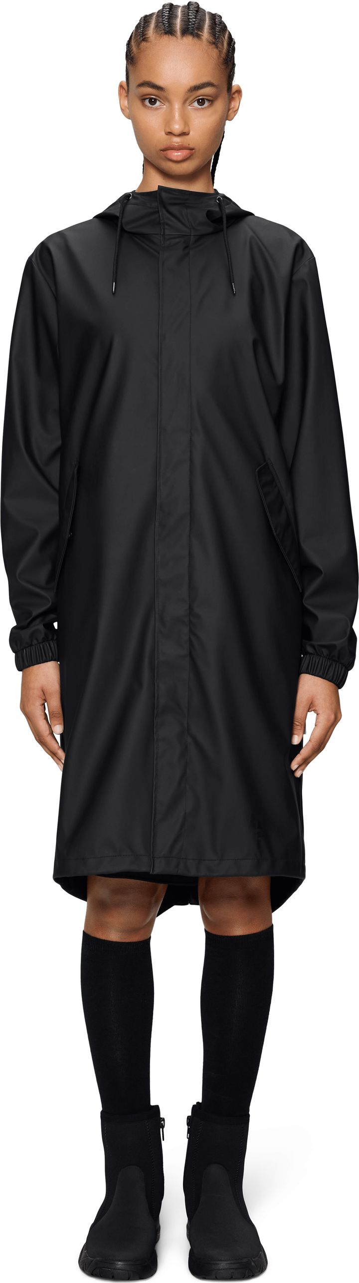 Rains Unisex Fishtail Parka Black Rains