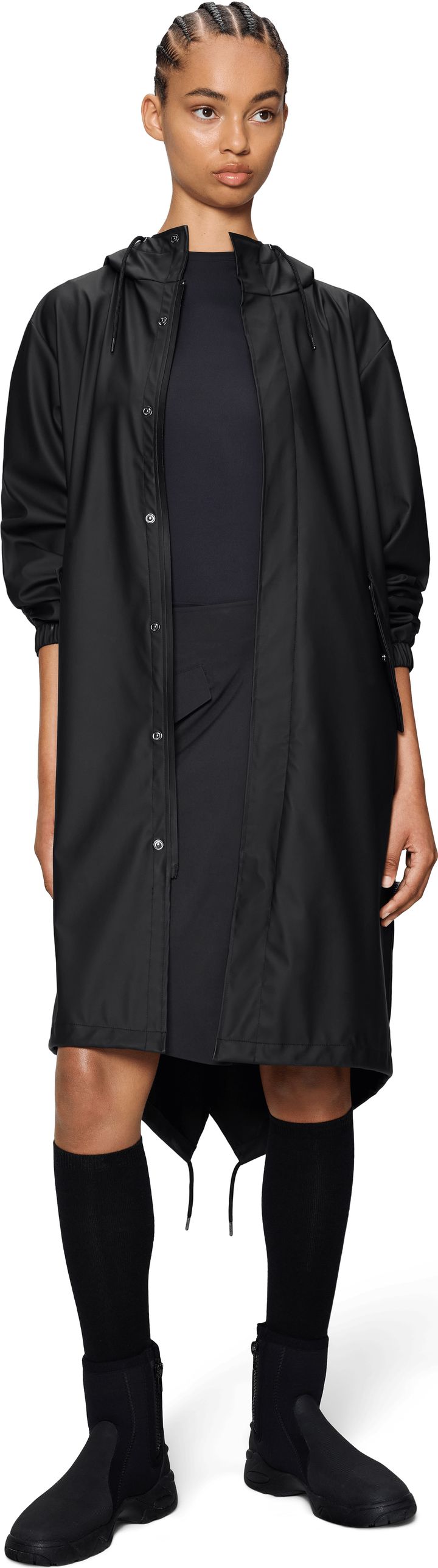 Rains Unisex Fishtail Parka Black Rains