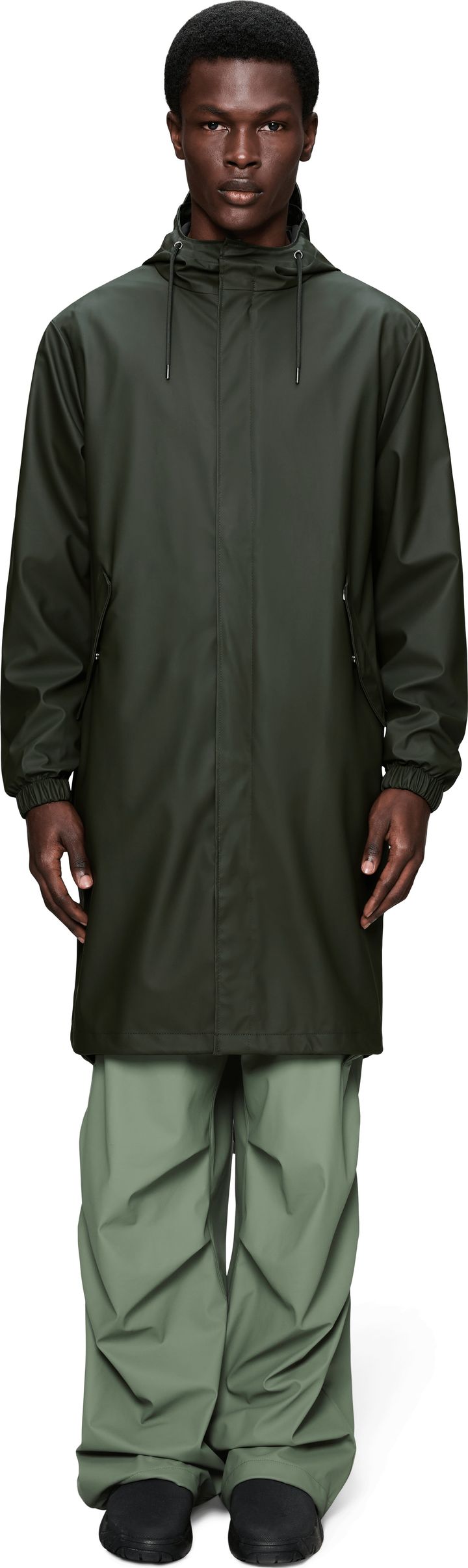 Rains Unisex Fishtail Parka Green Rains