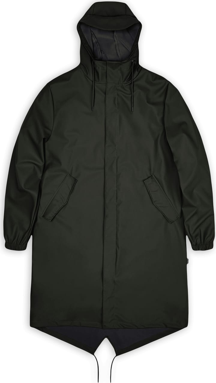 Rains Unisex Fishtail Parka Green Rains
