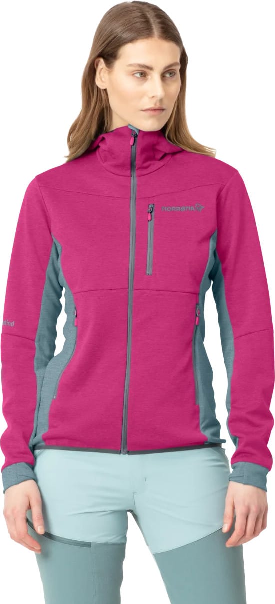 Norrøna Women's Falketind Warm2 Octa Hood Festival Fuchsia Norrøna