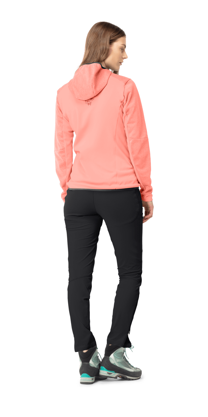 Women's Falketind Warm2 Octa Hood Orange Alert/Peach Amber Norrøna