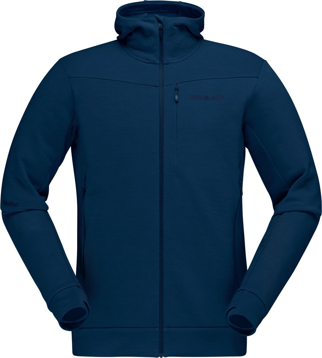 Norrøna Falketind Warmwool2 Stretch Zip Hood M's Indigo Night
