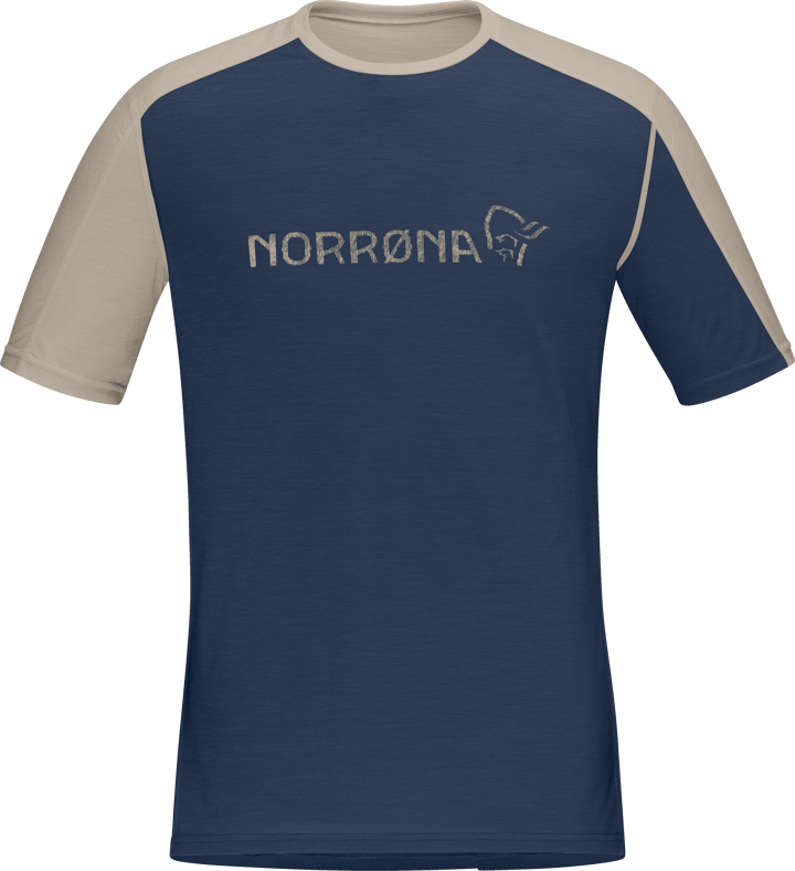 Norrøna Men's Falketind Equaliser Merino T-Shirt Indigo Night/Pure Cashmere Norrøna