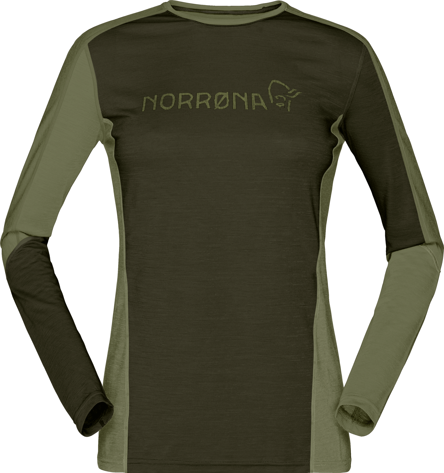 Norrøna Women's Falketind Equaliser Merino Round Neck Olive Night/Rosin