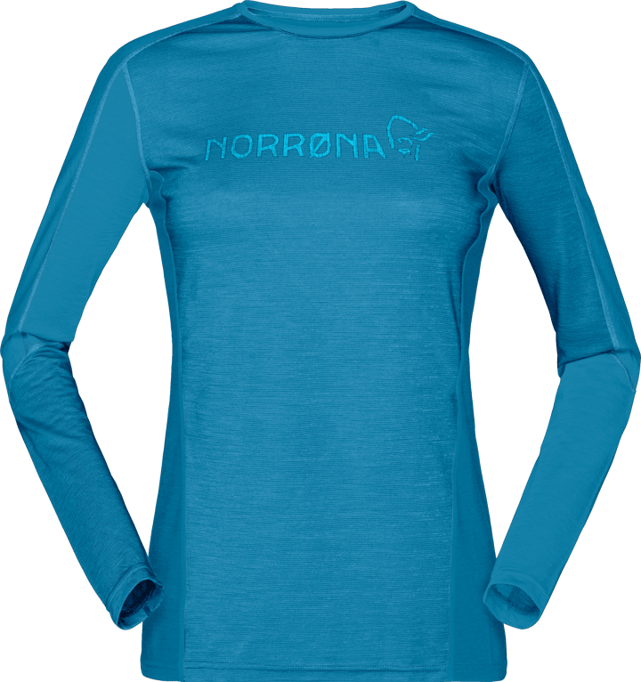 Norrøna Women's Falketind Equaliser Merino Round Neck Hawaiian Surf Norrøna