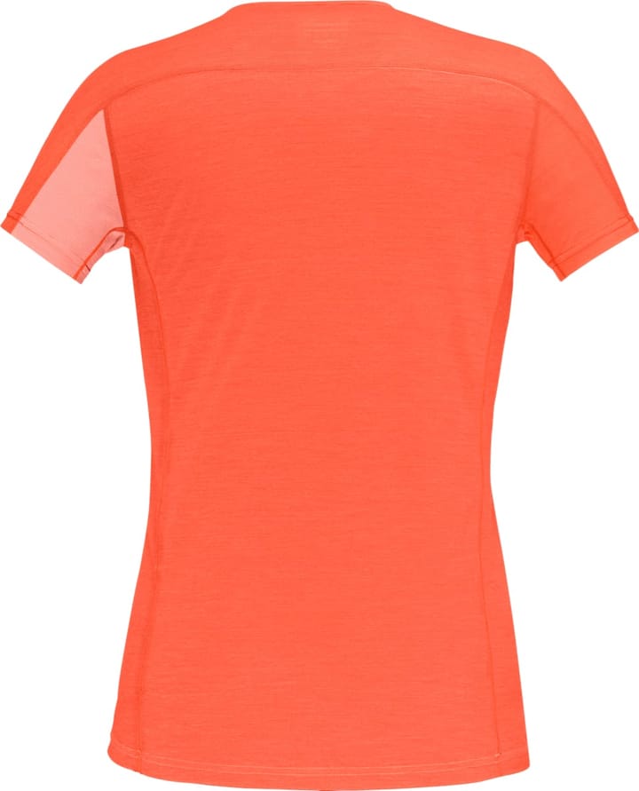 Norrøna Falketind Equaliser Merino T-Shirt W's Peach Amber/Orange Alert Norrøna