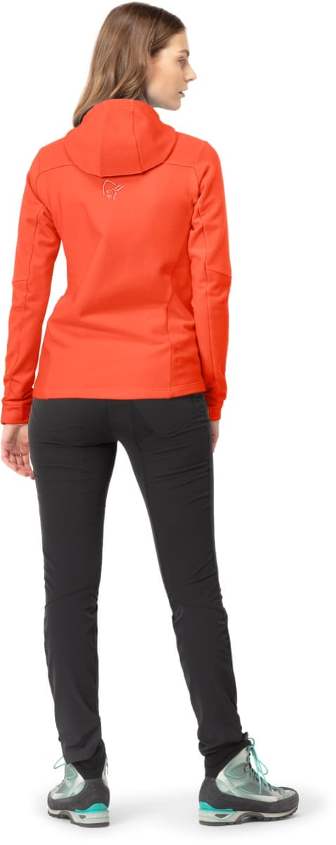 Norrøna Falketind Warmwool2 Stretch Zip Hood W's Orange Alert Norrøna Norrøna Falketind Warmwool2 Stretch Zip Hood W's Orange Alert Norrøna