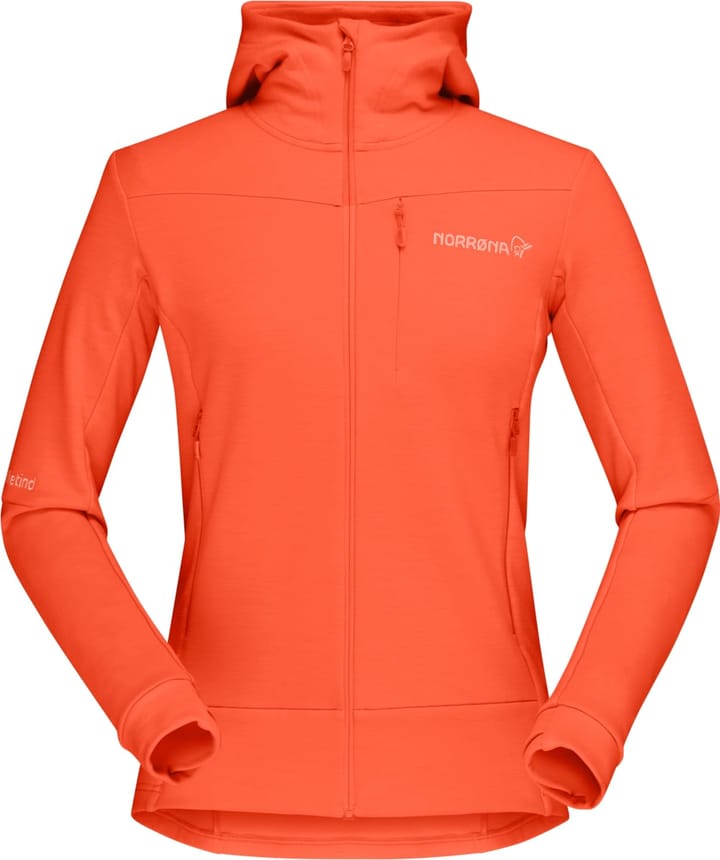 Norrøna Falketind Warmwool2 Stretch Zip Hood W's Orange Alert Norrøna Norrøna Falketind Warmwool2 Stretch Zip Hood W's Orange Alert Norrøna