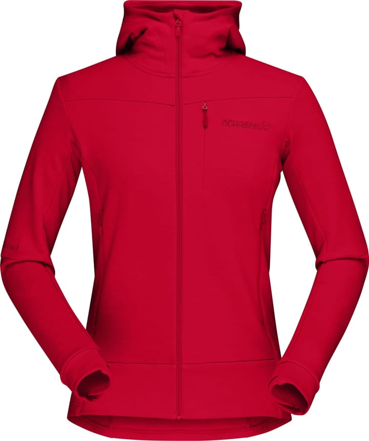 Norrøna Falketind Warmwool2 Stretch Zip Hood W's Jester Red Norrøna Norrøna Falketind Warmwool2 Stretch Zip Hood W's Jester Red Norrøna
