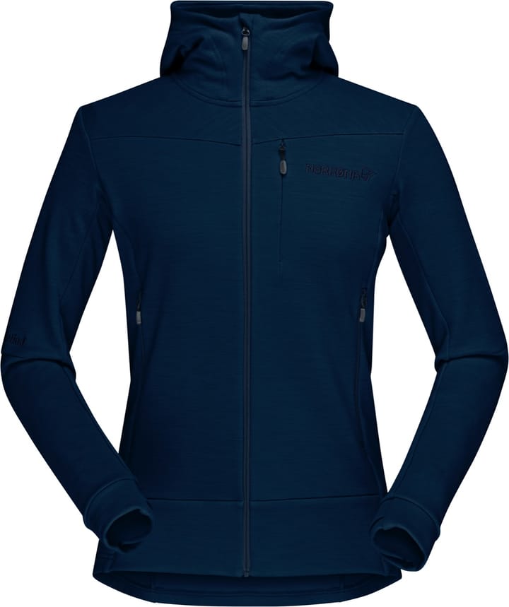 Norrøna Falketind Warmwool2 Stretch Zip Hood W's Indigo Night Norrøna