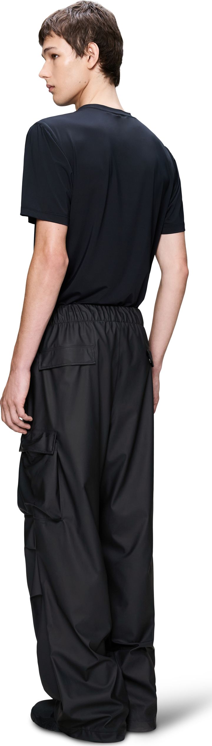 Rains Pocket Rain Pants Wide W3 Black Rains
