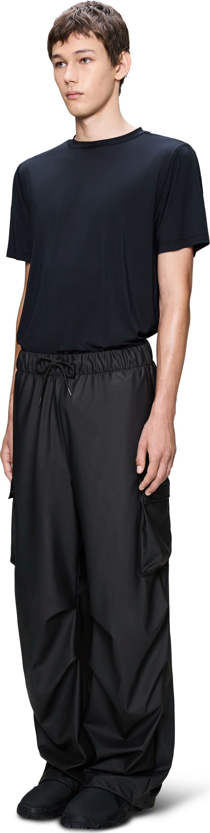 Rains Pocket Rain Pants Wide W3 Black Rains