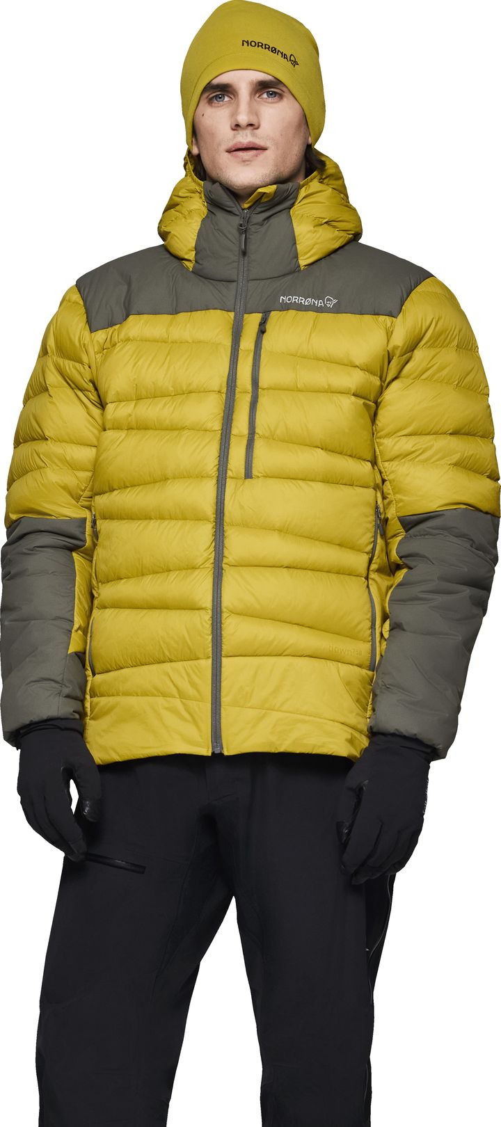 Norrøna Men's Falketind Down750 Hood Golden Palm Norrøna