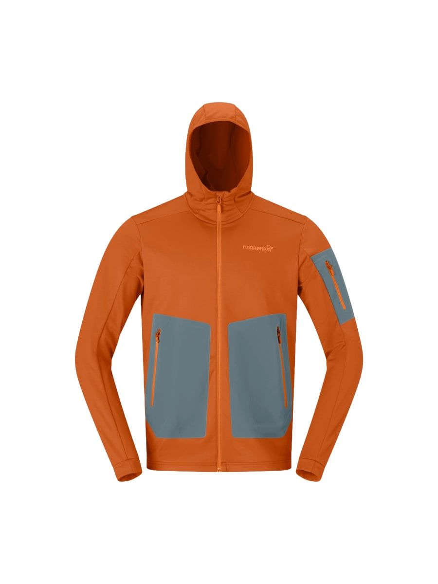 Norrøna Men's Falketind Warm Stretch Hood Gold Flame