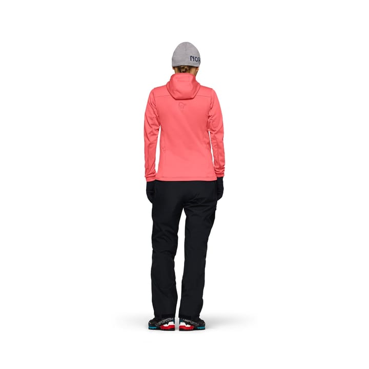 Norrøna Women's Falketind Warm Stretch Hood Calypso Coral/beluga Norrøna