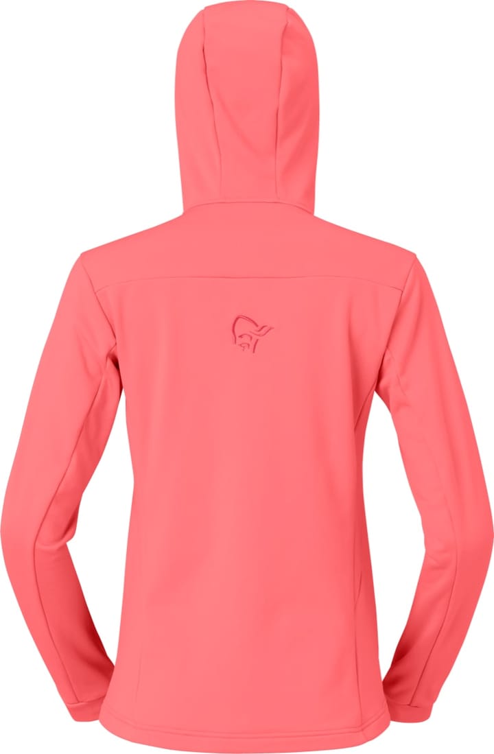 Norrøna Women's Falketind Warm Stretch Hood Calypso Coral/beluga Norrøna