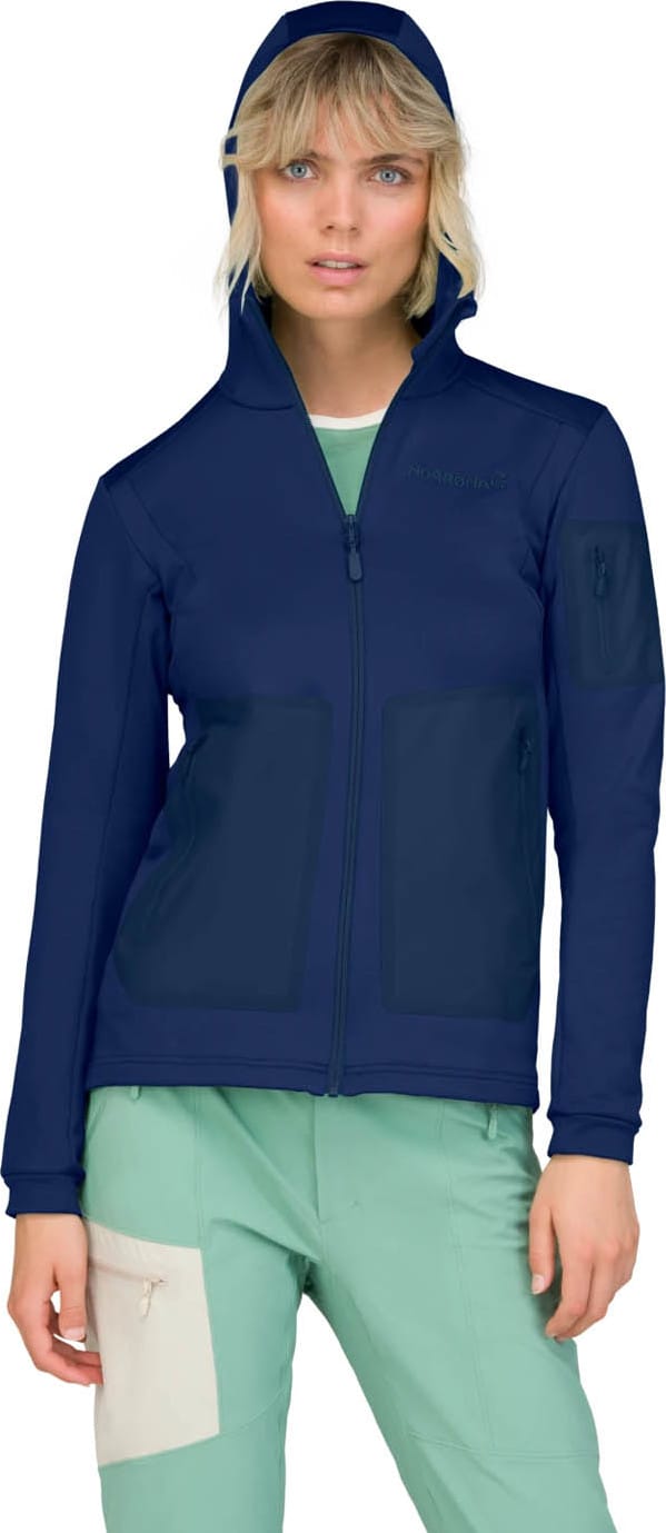Norrøna Women's Falketind Warm Stretch Hood Indigo Night Blue Norrøna
