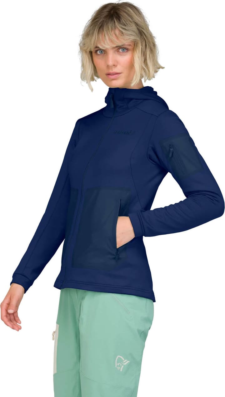 Norrøna Women's Falketind Warm Stretch Hood Indigo Night Blue Norrøna