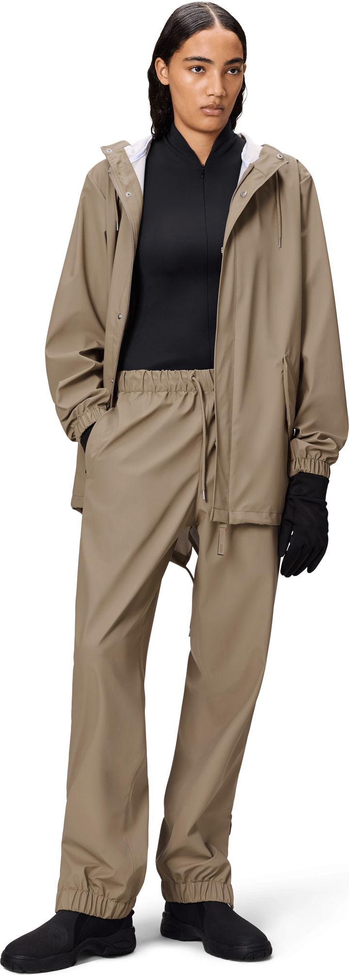 Rains Unisex Pants Regular Beige Rains Rains Unisex Pants Regular Beige Rains