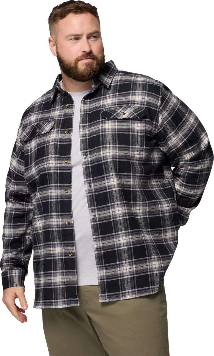 Columbia Men's Flare Gun Stretch Flannel Black Two Lane Tartan Columbia