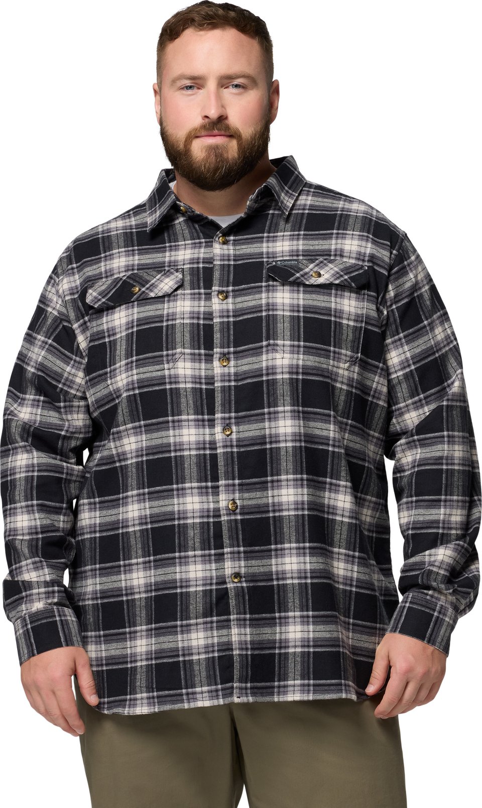 Men's Flare Gun Stretch Flannel Black River Crossing Plaid