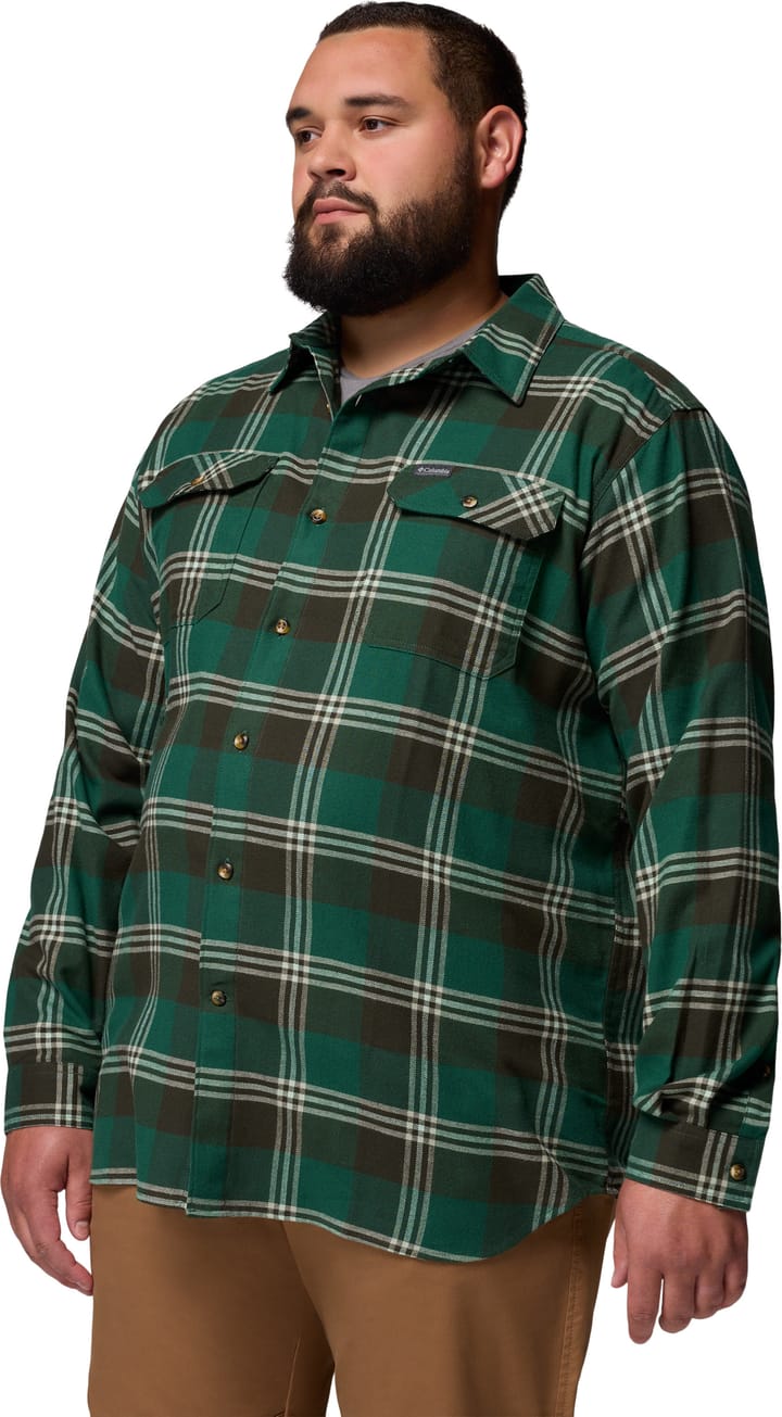 Columbia Men's Flare Gun Stretch Flannel Rain Forest Trails Edge Plaid Columbia