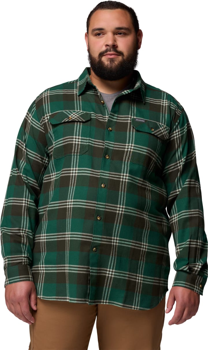 Columbia Men's Flare Gun Stretch Flannel Rain Forest Trails Edge Plaid Columbia